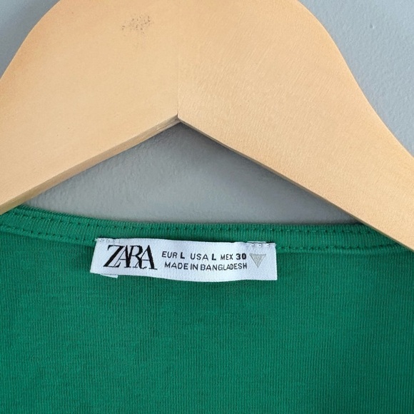 Zara Green Sleeveless Mini dress size L - Picture 9 of 10